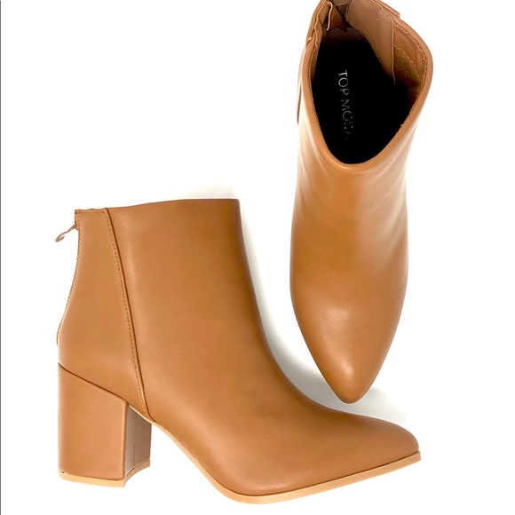 Maple Tan Vegan Leather Ankle Boots - Picture 8 of 9